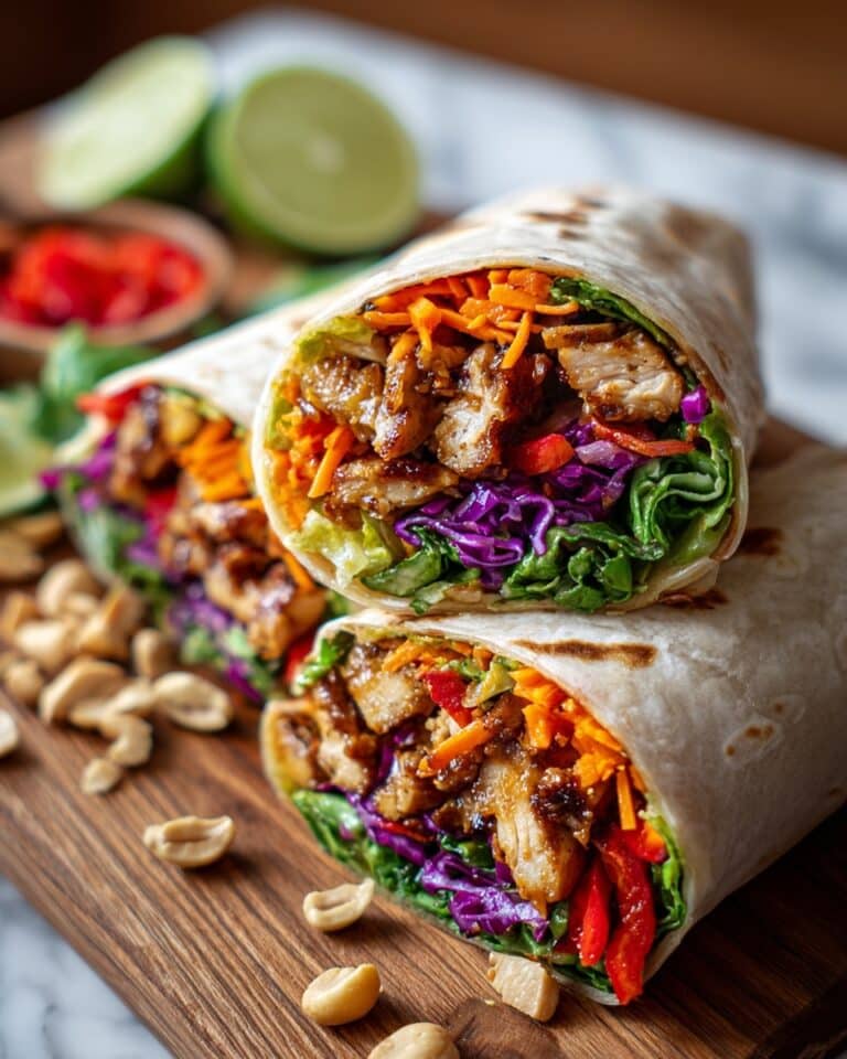 Thai Peanut Chicken Wraps Recipe