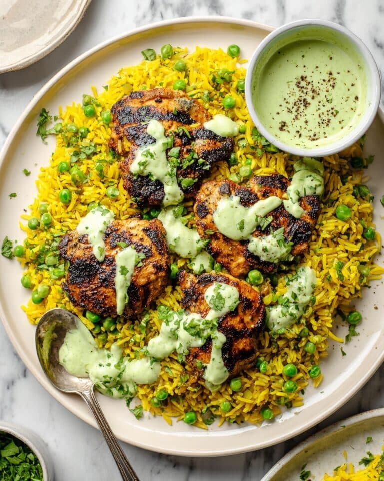 Peruvian Chicken and Rice with Green Cilantro-Lime Sauce Recipe