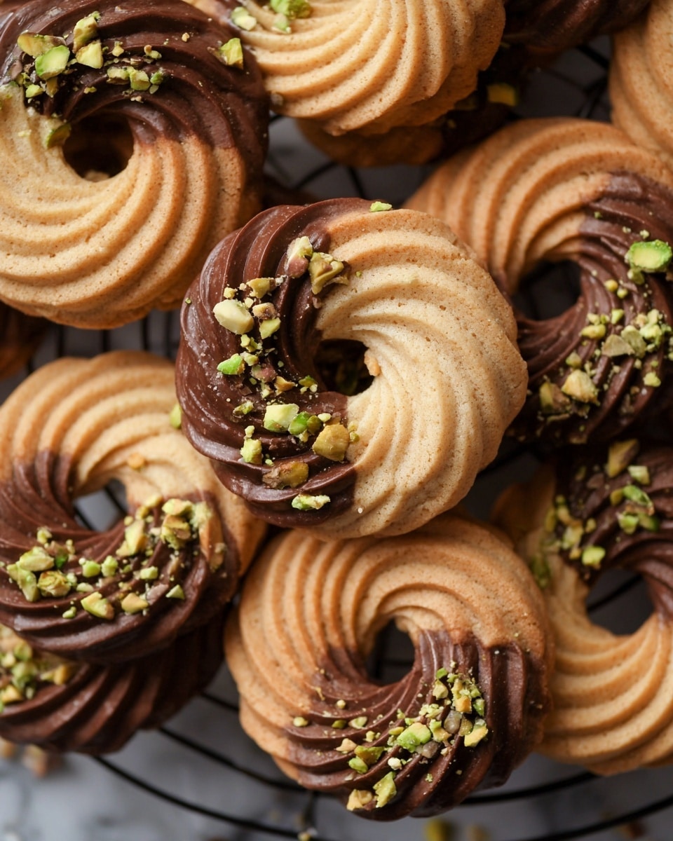 Several raw cookie dough pieces shaped like swirled rings with ridged texture and a light brown color are placed on a baking sheet with a brown surface. Each cookie has one layer with soft curves all around. One cookie in the front shows a small bite taken off, revealing a slightly grainy texture inside. The background is softly blurred, focusing mainly on the front cookie. photo taken with an iphone --ar 4:5 --v 7