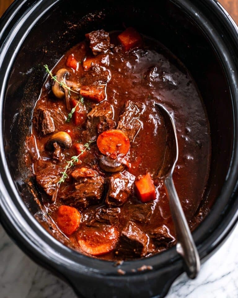 Slow Cooker Beef Bourguignon Recipe