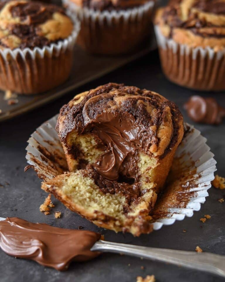 Nutella Banana Swirl Muffins Recipe