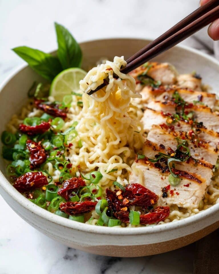Creamy Sun-Dried Tomato and Parmesan Marry Me Chicken Ramen Recipe