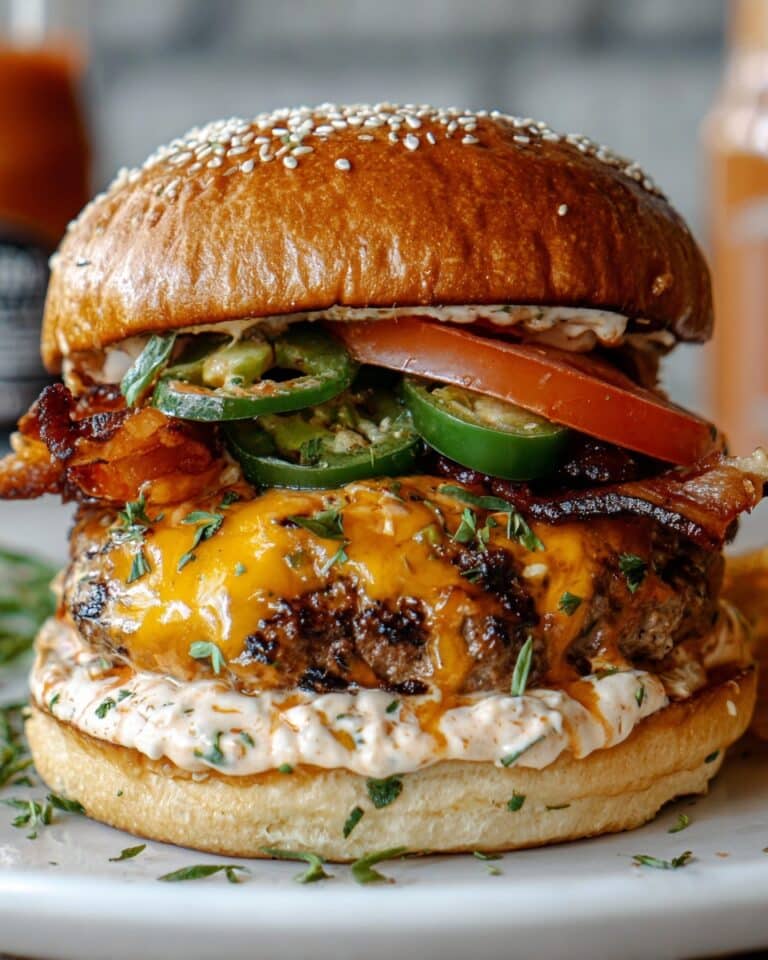 Jalapeño Popper Smash Burger with Ranch Burst Recipe