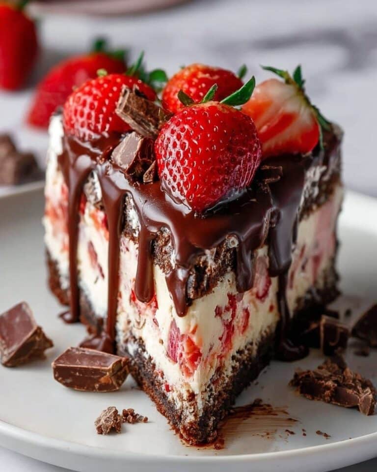 Chocolate Strawberry Swirl Cheesecake Recipe