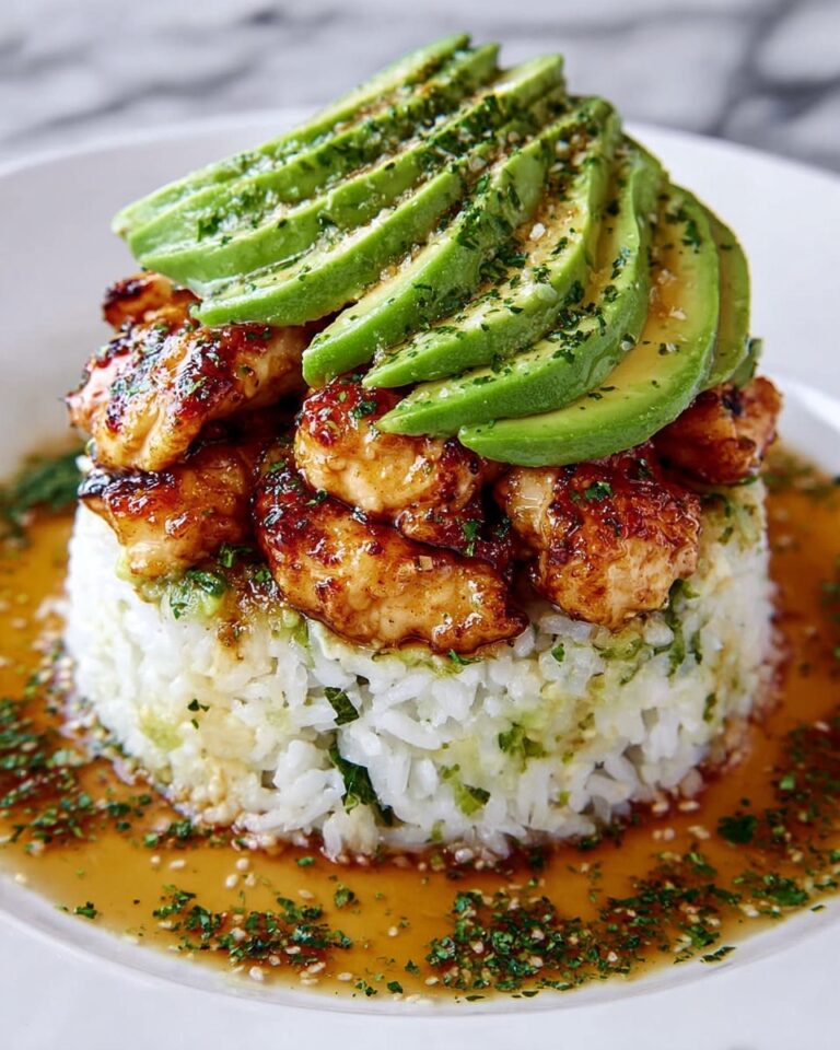 Honey Lime Chicken & Avocado Rice Stack for Easy Meal Prep Recipe