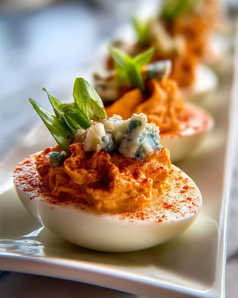 Amazing Buffalo Blue Cheese Deviled Eggs: A Spicy Taste Sensation Recipe