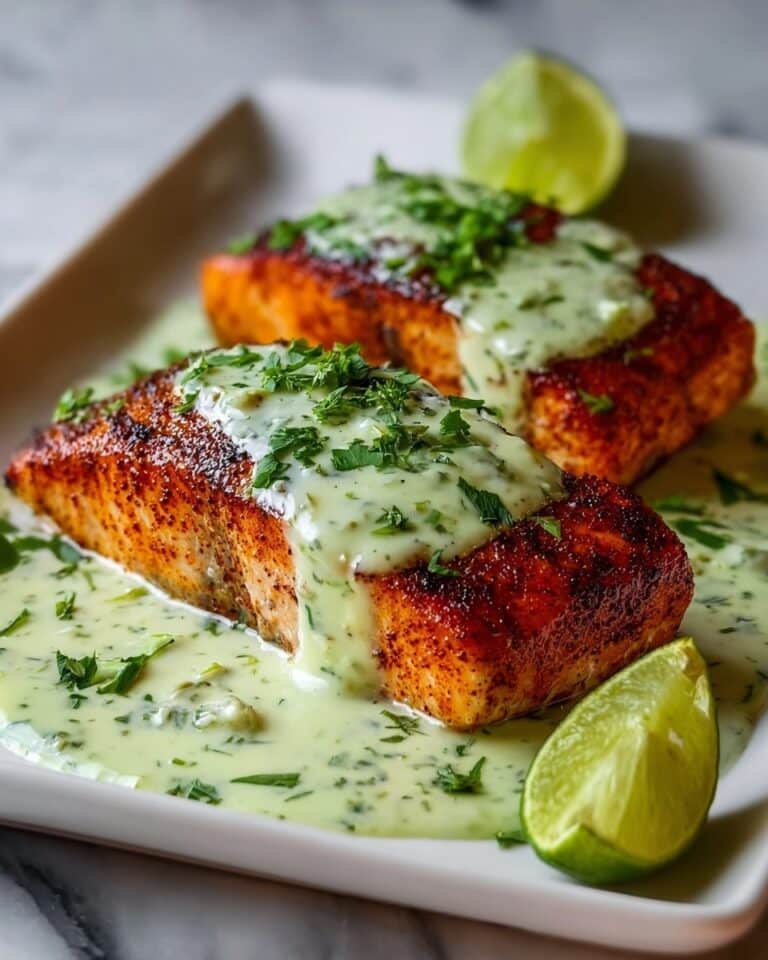 Cajun Salmon with Avocado Lime Crema Recipe