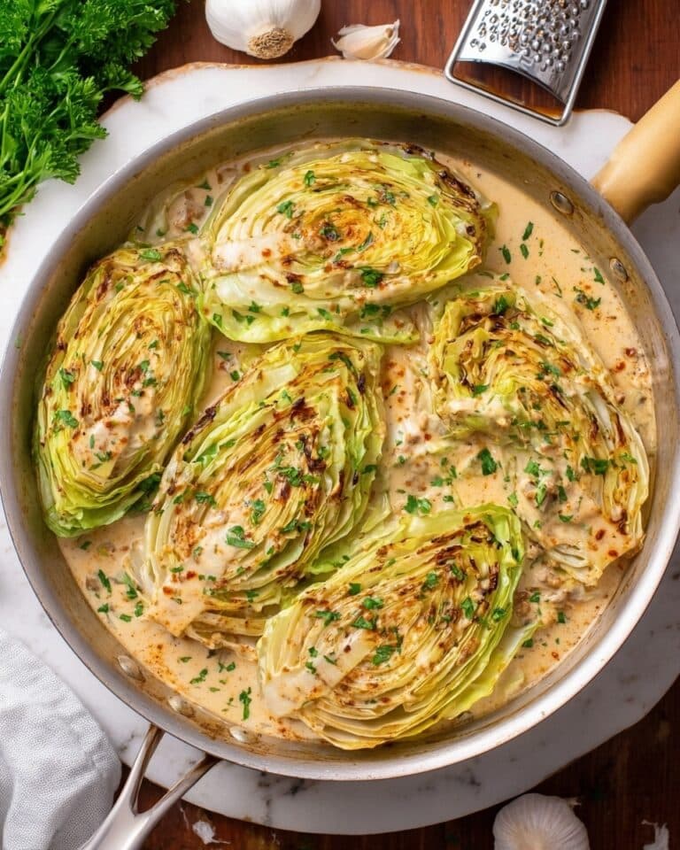 Creamy Garlic Parmesan Cabbage (Low Carb Skillet Recipe) Recipe