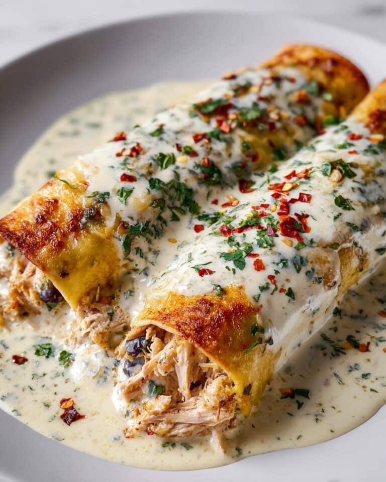 High Protein Chicken Enchiladas With White Sauce Recipe