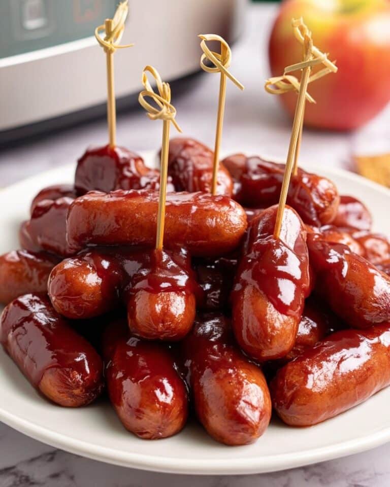 Crockpot Apple Butter BBQ Little Smokies Recipe