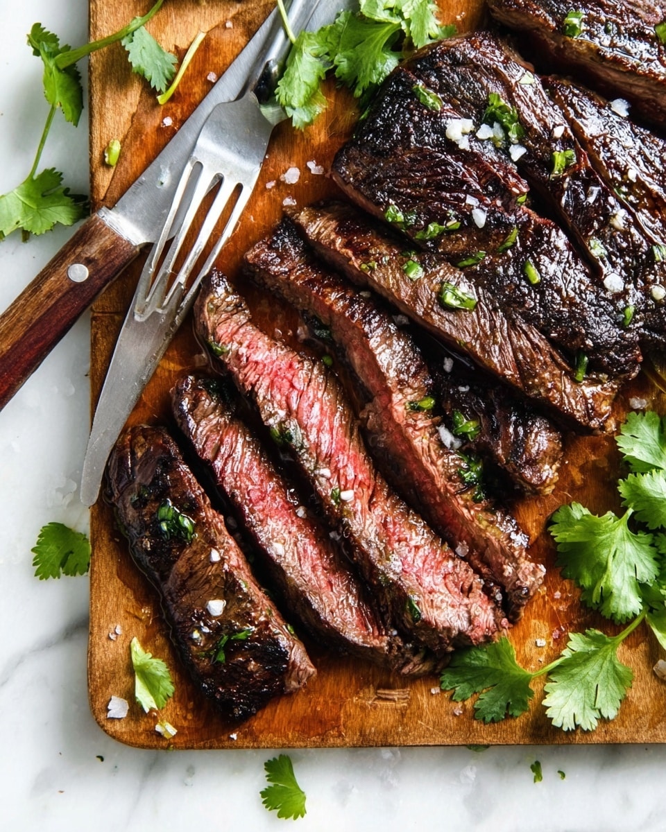 The dish shows a white square plate with grilled steak slices arranged in a row at the center. On top of the steak, there are small, smooth white mozzarella balls with dark grill marks and a drizzle of dark balsamic glaze. Bright red cherry tomatoes, some slightly roasted, surround the steak, with fresh green basil leaves placed evenly among the tomatoes and mozzarella. The plate is set on a white marbled surface. photo taken with an iphone --ar 4:5 --v 7