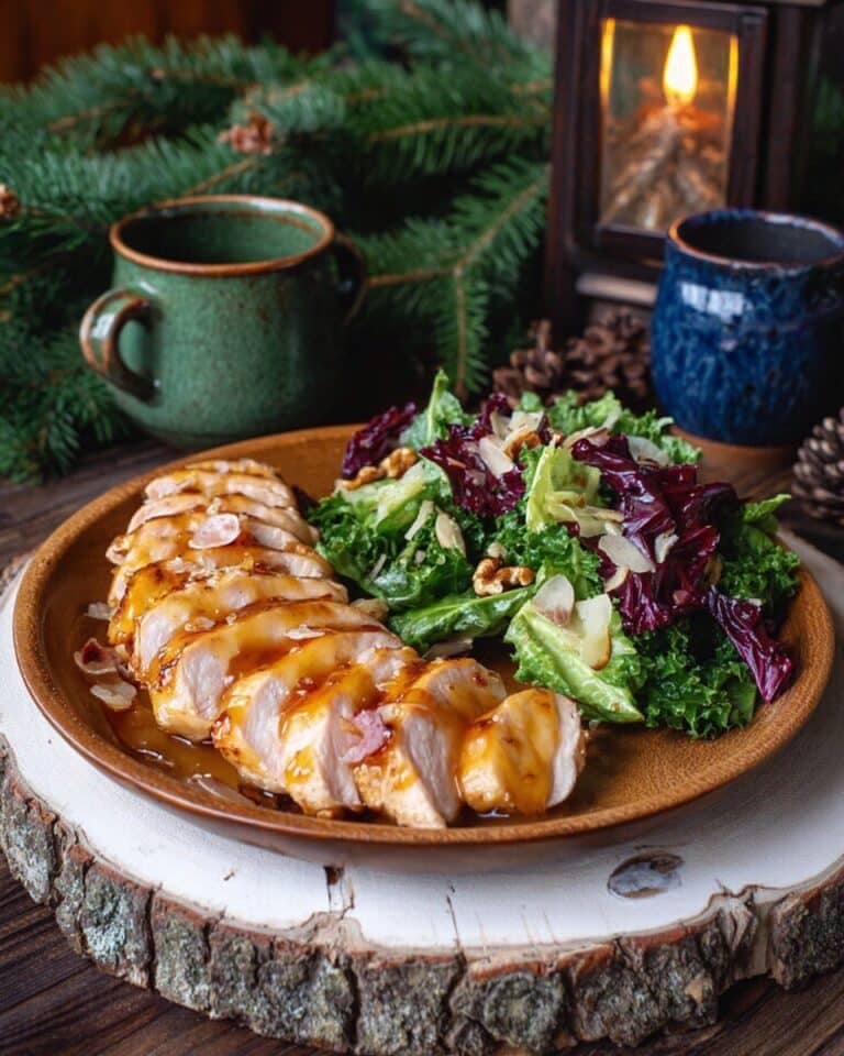 Roasted Chicken and Winter Greens Salad with Pan Dripping Vinaigrette Recipe