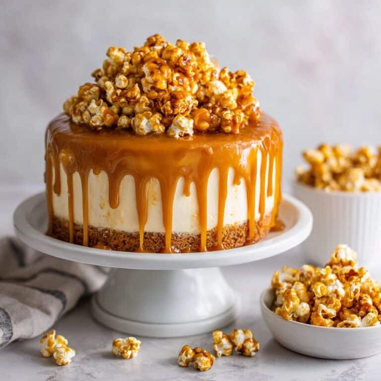 Caramel Popcorn Ice Cream Cake Recipe