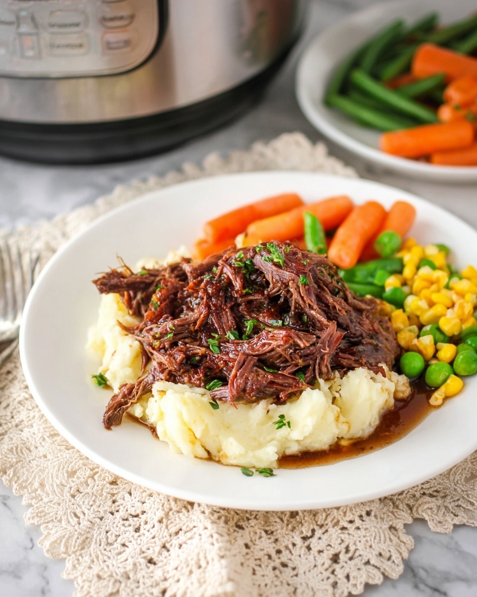 Inside a black slow cooker, there are large pieces of raw red meat placed closely together. On top of the meat, there is a layer of light brown dry spice powder sprinkled unevenly and small pieces of chopped nuts spread across. The inside of the slow cooker has a shiny smooth texture. The slow cooker sits on a white marbled textured surface that is bright and clean. photo taken with an iphone --ar 4:5 --v 7