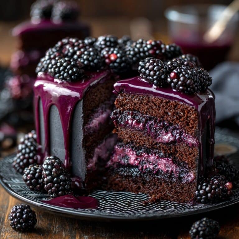 Decadent Blackberry Velvet Gothic Cake Recipe
