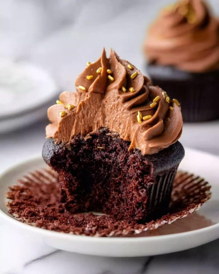 Chocolate and Gold Cupcakes – Elegant Luxury Cupcakes with Ganache Recipe