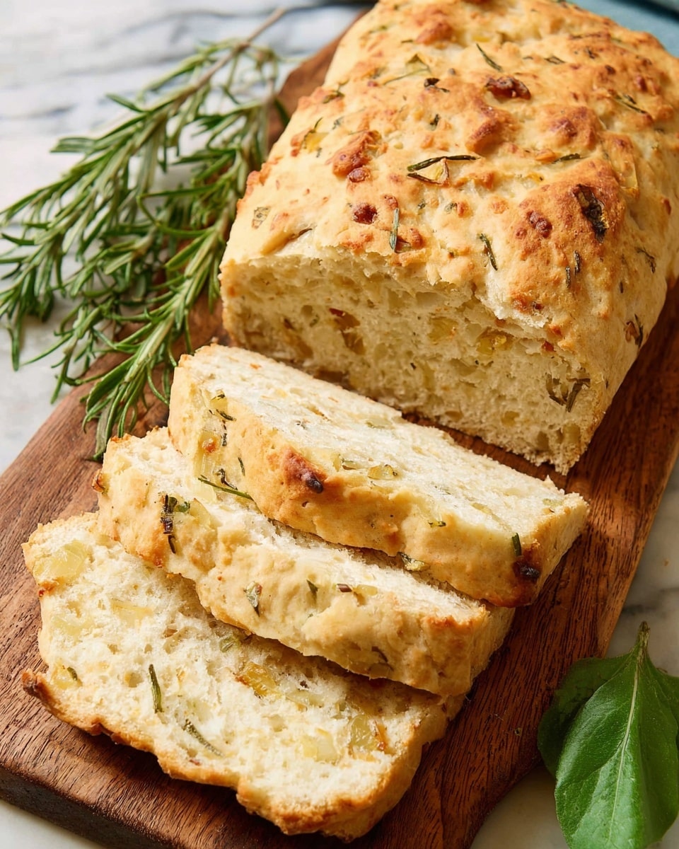 A close-up shows a black rectangular baking pan with an uneven dough spread inside it. The dough is pale beige with small green bits and some light brown patches, giving it a slightly bumpy texture. A woman's hand is brushing a shiny glaze over the dough with a gray silicone brush, smoothing the surface. The pan is held by a thumb at the bottom right corner. In the background, there is a white marbled surface partly covered by a blue and white striped cloth, along with a small white bowl filled with coarse salt and some green herbs. Photo taken with an iphone --ar 4:5 --v 7