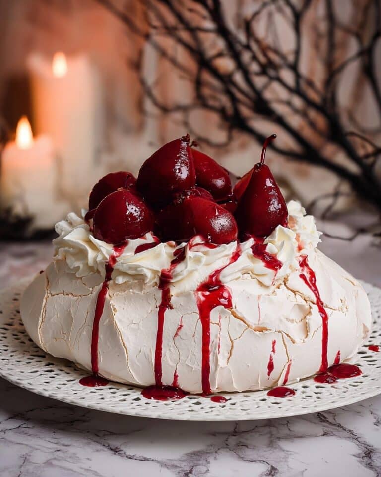 Cranberry Mulled Pear Pavlova Recipe