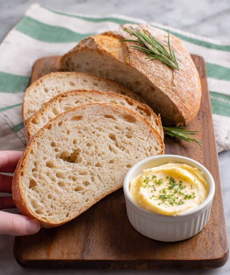 Rosemary Thyme No-Knead Dutch Oven Bread Recipe