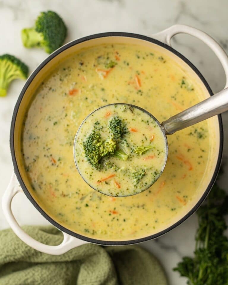 High Protein Broccoli Cheddar Soup Recipe