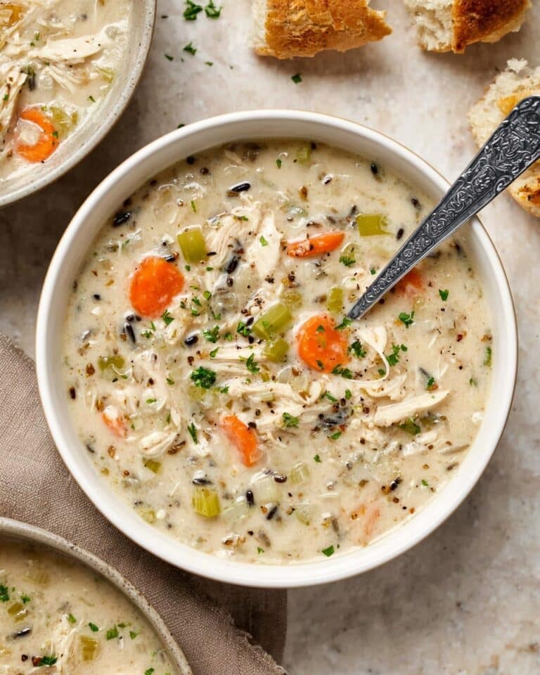 Creamy Crockpot Chicken and Wild Rice Soup Recipe