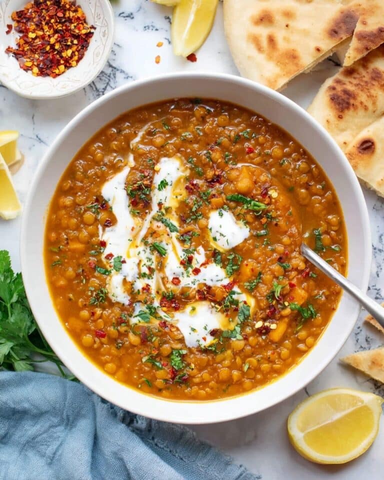 Spicy Lentil Soup with Coconut Milk and Lemon Recipe