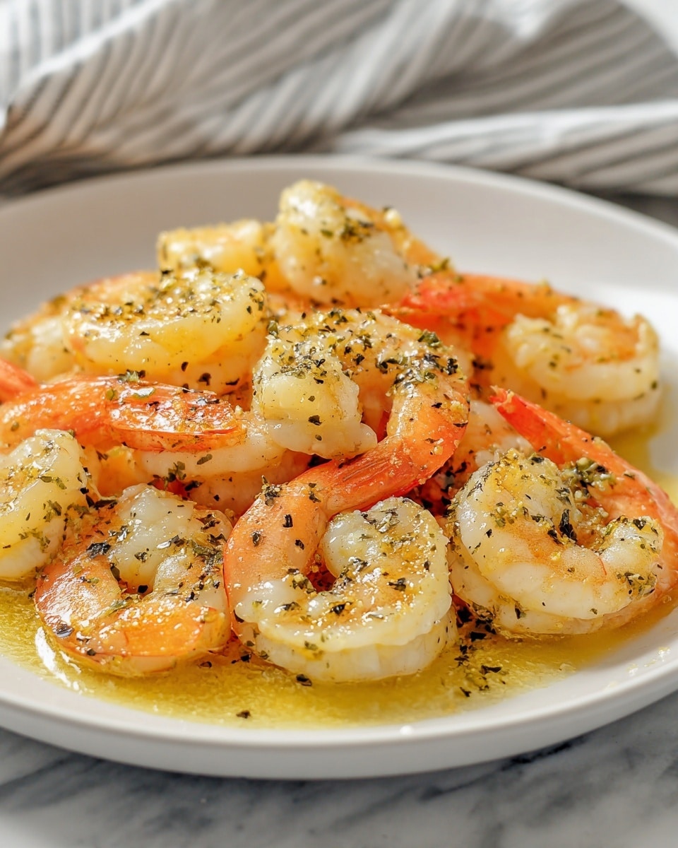The image shows many cooked shrimp spread out on a white baking paper. Each shrimp has a bright orange and pale yellow color with a slightly shiny texture, and they are seasoned with small green herb bits and yellow garlic pieces spread on top. Fresh green parsley leaves are scattered evenly over the shrimp, adding a pop of color and freshness. The background is a white marbled texture that contrasts with the vibrant colors of shrimp and herbs. photo taken with an iphone --ar 4:5 --v 7