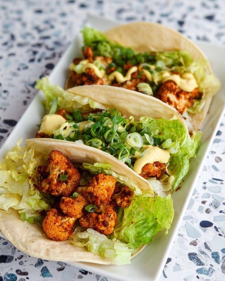 Vegan Buffalo Cauliflower Tacos Recipe