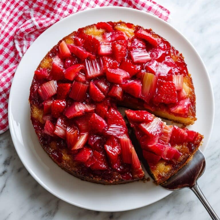 Strawberry Rhubarb Upside Down Cake Recipe