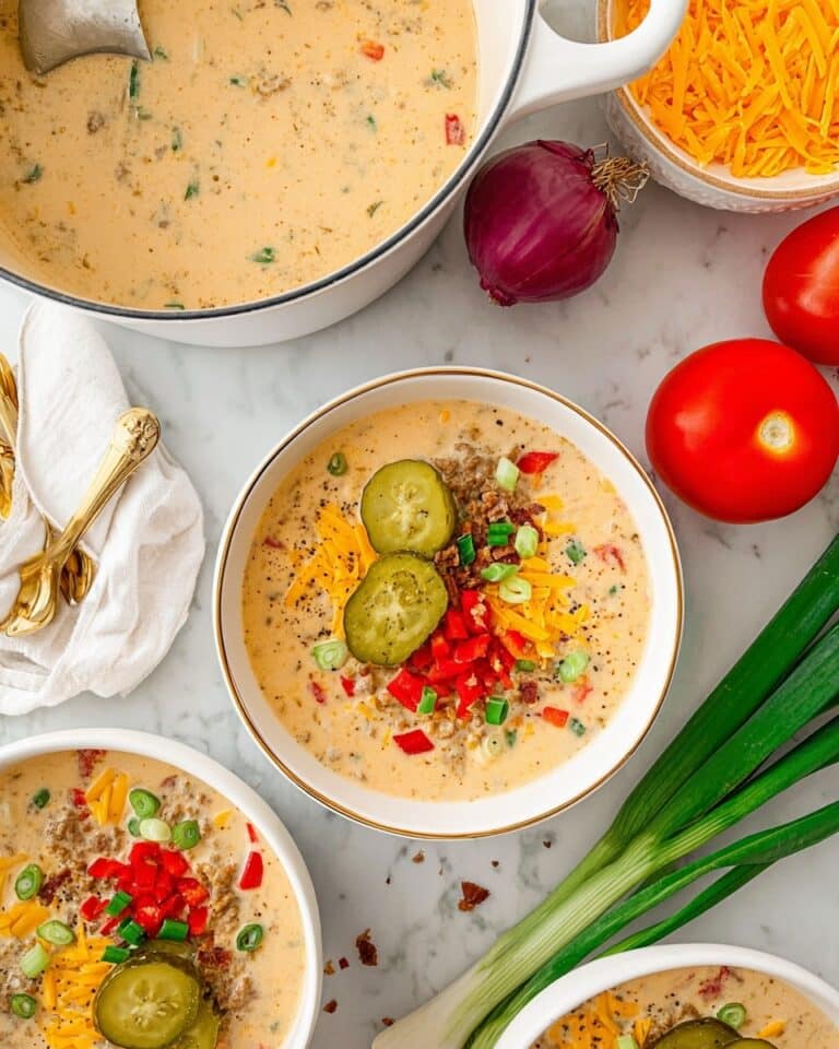Keto Cheeseburger Soup Recipe