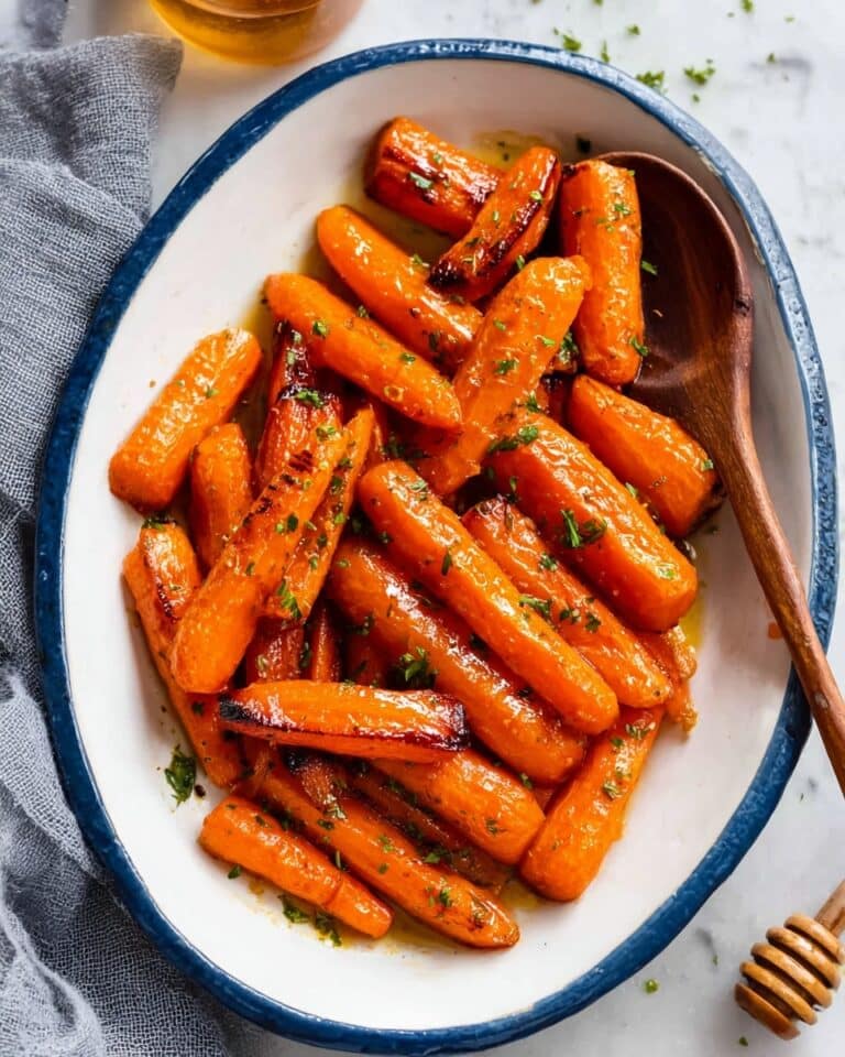 Roasted Brown Butter Honey Garlic Carrots Recipe