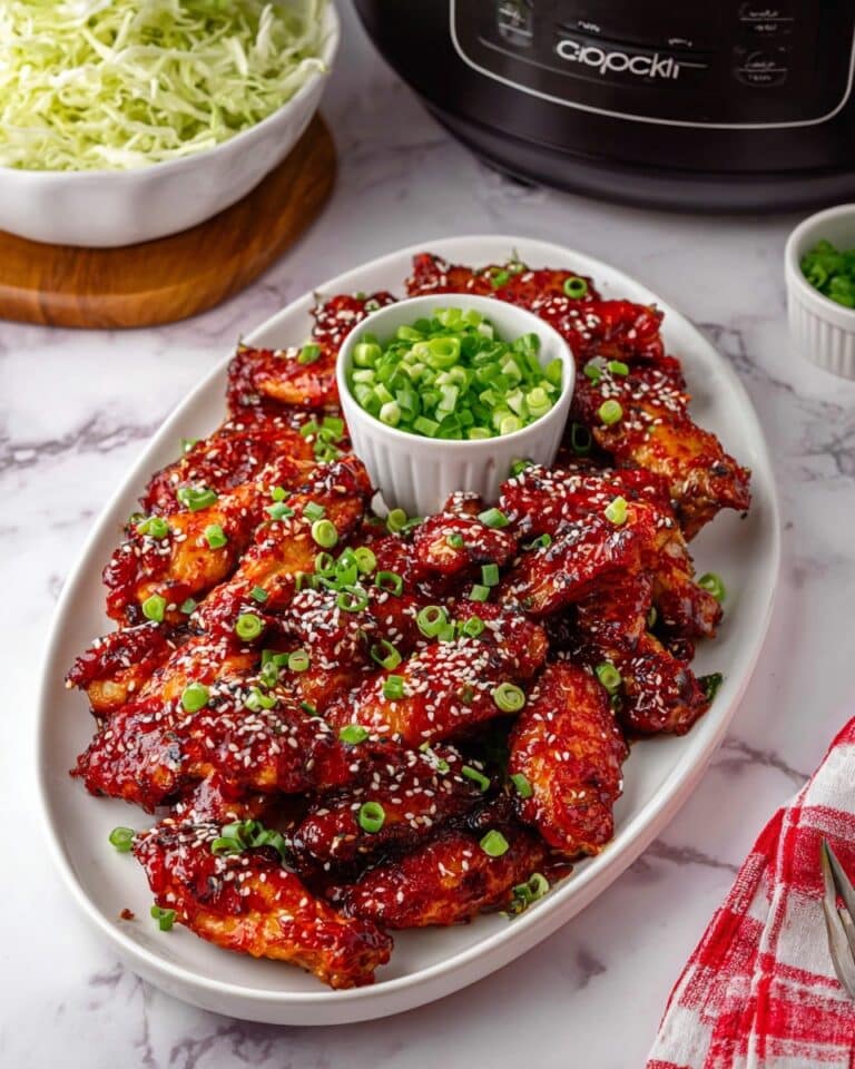 Crockpot Spicy Korean Chicken Wings Recipe