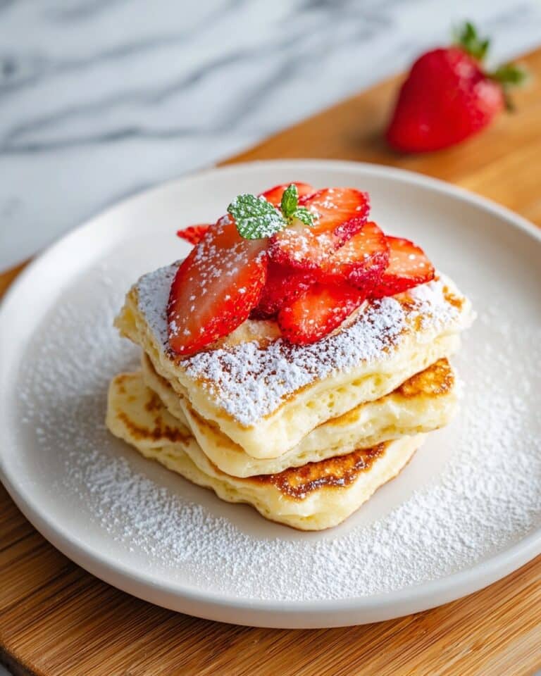 Quick & Easy Cottage Cheese Oven Pancakes with Strawberries Recipe