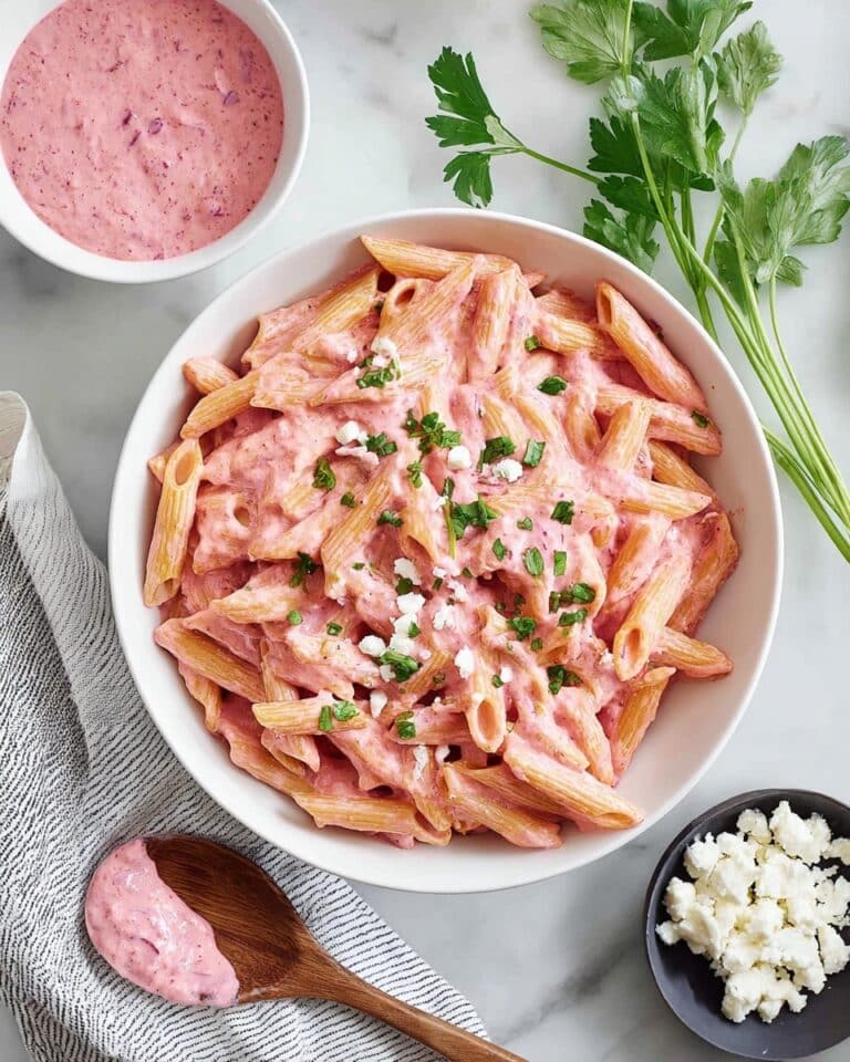 Beetroot Pasta Sauce with Feta Recipe