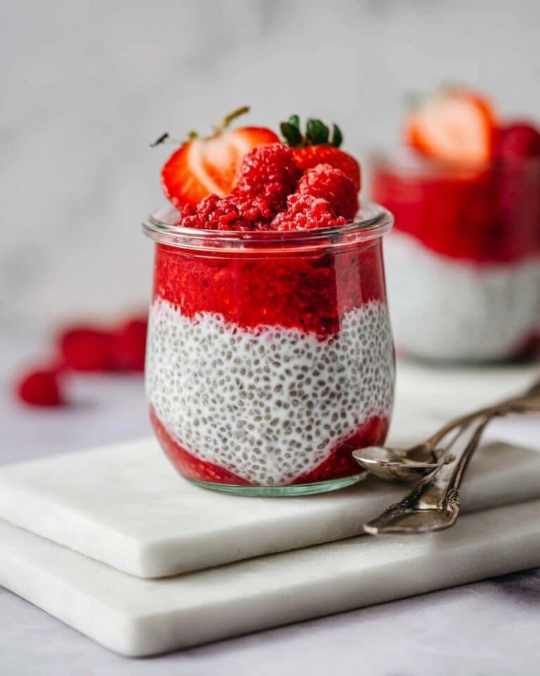 Chia Pudding aux Fraises et Compote de Fraises Recipe