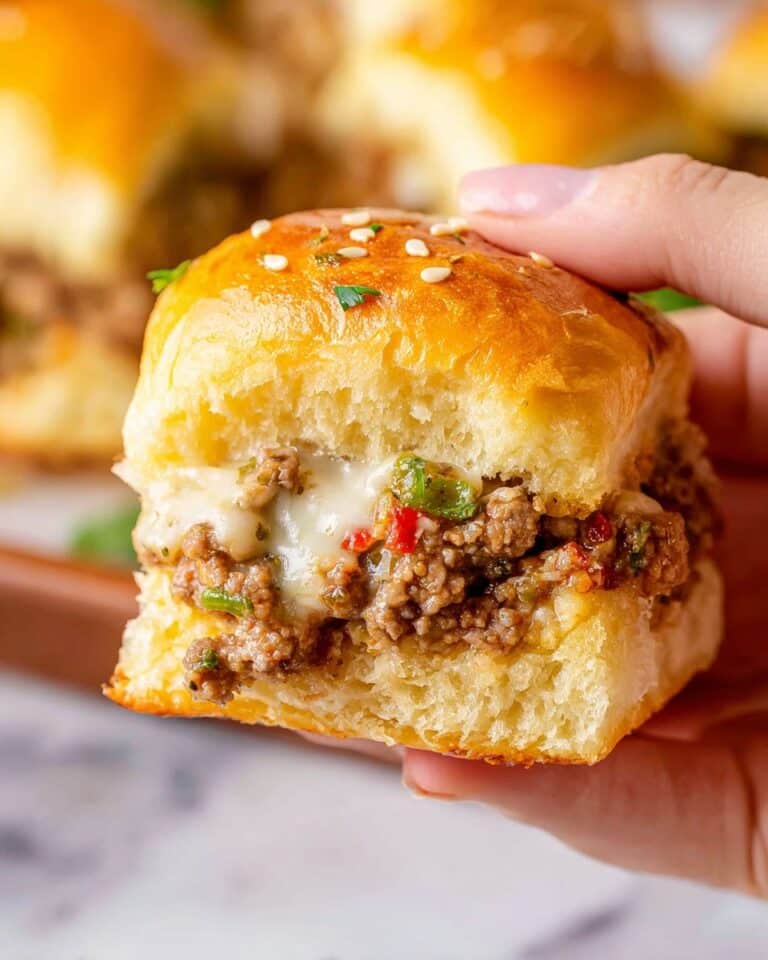 Philly Cheesesteak Sliders with Ground Beef Recipe