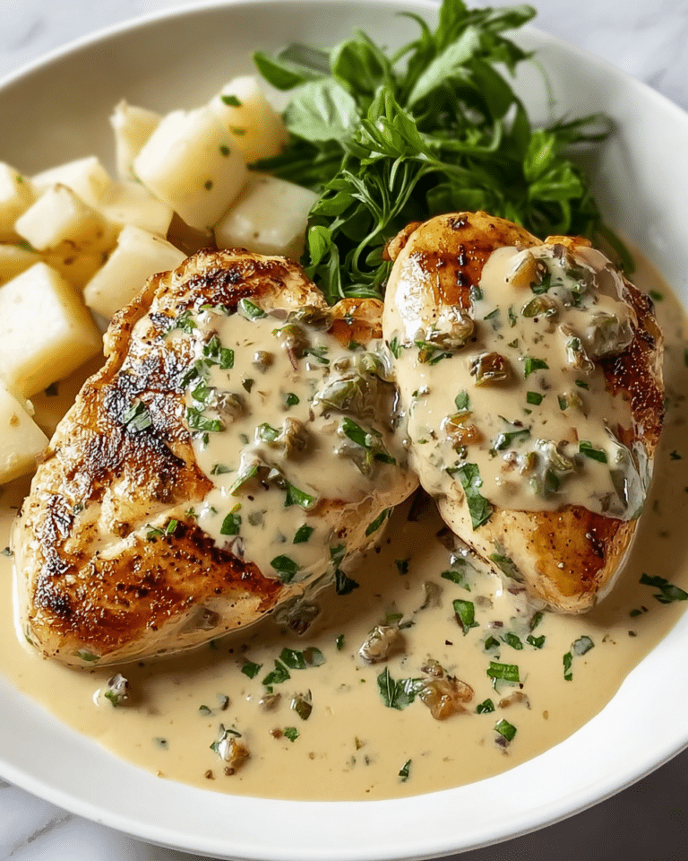 Chicken in White Apple Vinegar Cream Sauce with Parmesan Recipe
