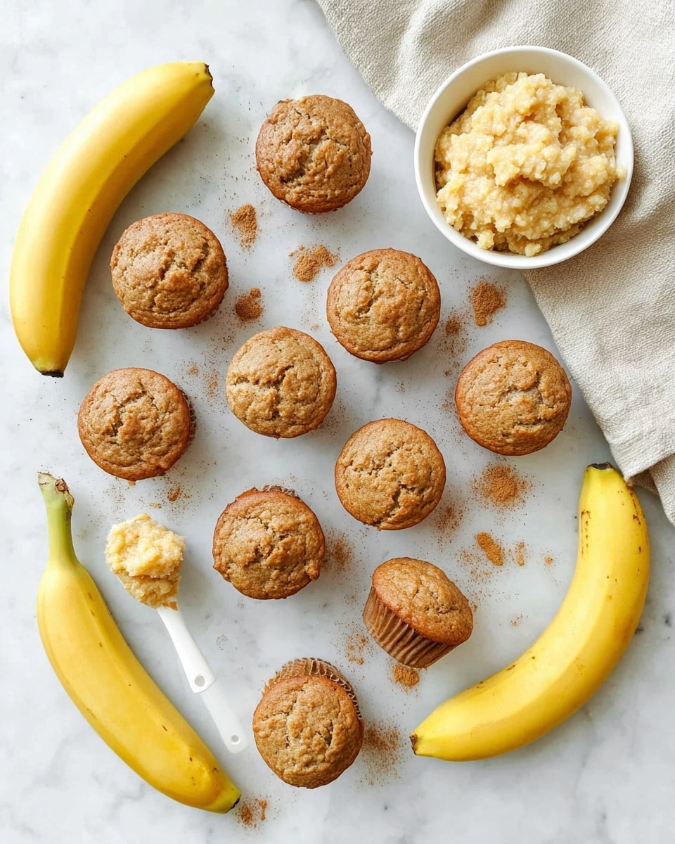 A shiny metal bowl filled with thick, light beige batter that has a slightly lumpy texture, seen from above on a white marbled surface. Inside the bowl, a yellow spatula with a wooden handle is partially submerged on the right side, mixing the batter. The batter spreads evenly, with some swirls and ridges visible. Photo taken with an iphone --ar 4:5 --v 7