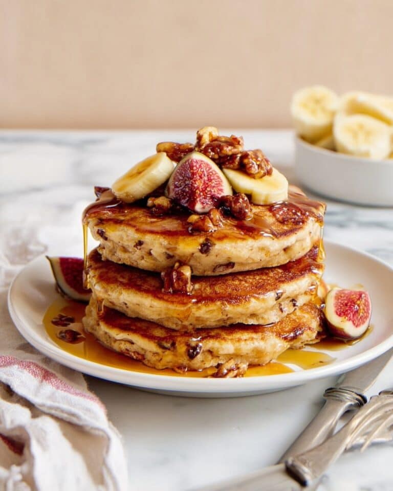 Thick and Fluffy Banana Bread Pancakes with Greek Yogurt Recipe