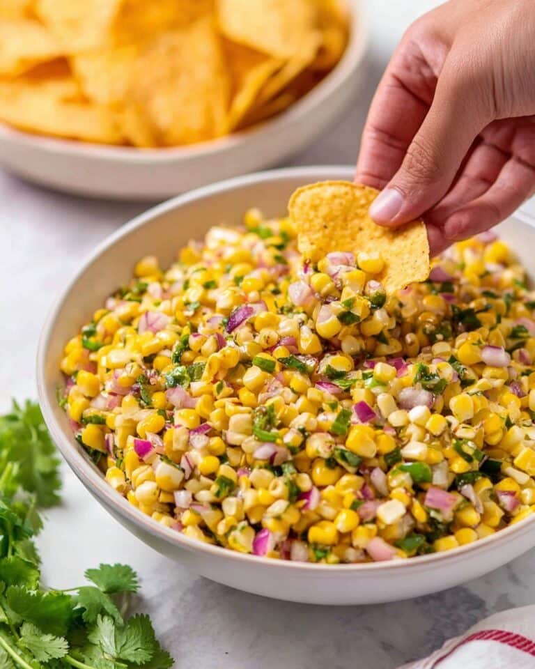 Fresh Corn Salsa with Lime and Cilantro Recipe