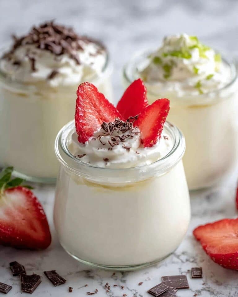 Creamy Coconut Mousse with Whipped Topping and Garnishes Recipe